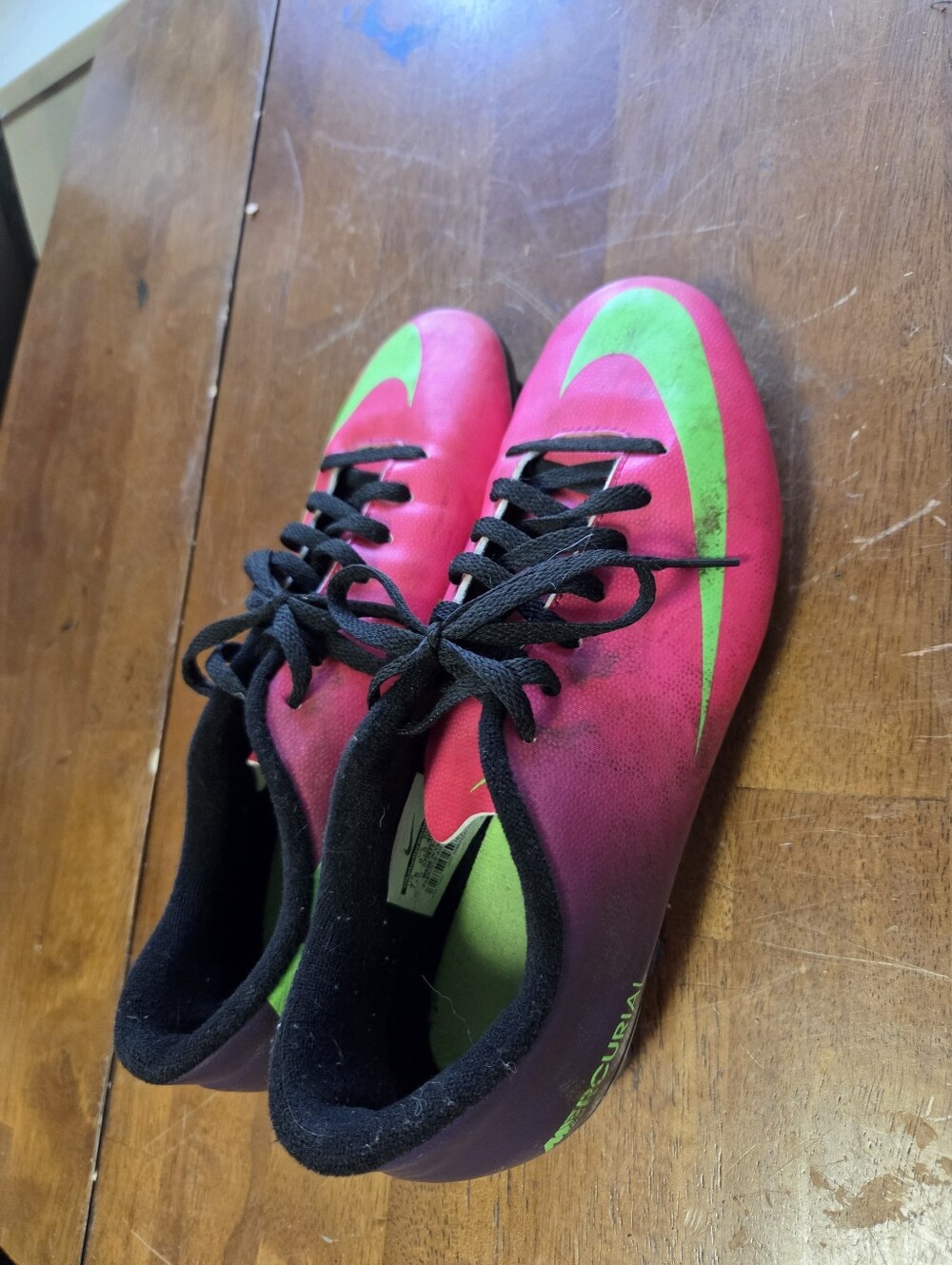 Nike Mercurial Vortex FG Soccer Cleats - Purple/Pink/Volt - Mens Size 7.5 (57387